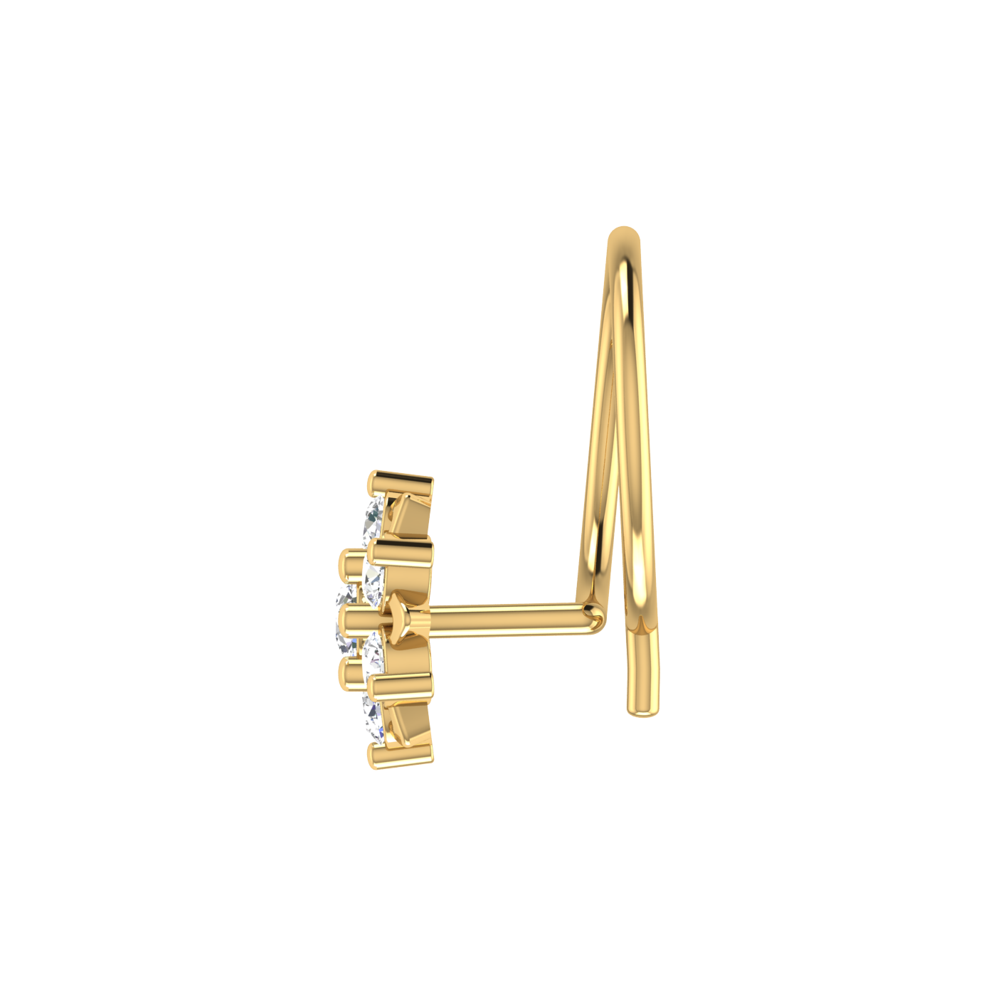 0.11 Carat Natural Diamond Nose Pin - HI Color, VS-SI Clarity.
